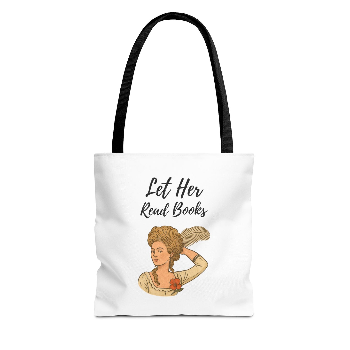 Let Her Read Books Tote Bag Skin Tone 1 | Regency Aesthetic Book Lover Gift | Feminist Reader Tote | Romantic Bookish Bag | Literary Gift