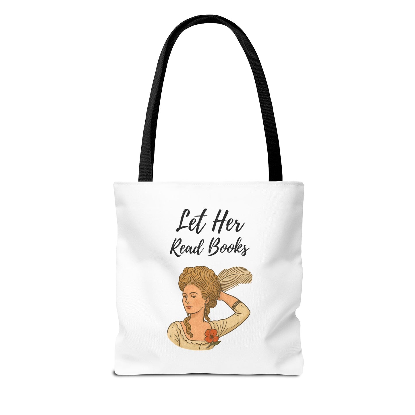 Let Her Read Books Tote Bag Skin Tone 1 | Regency Aesthetic Book Lover Gift | Feminist Reader Tote | Romantic Bookish Bag | Literary Gift