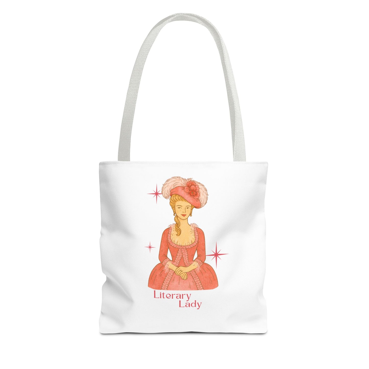 Literary Lady Tote Bag Skin Tone 1 | Regency Aesthetic Book Lover Gift | Romantic Reader Tote | Feminine Bookish Bag | Vintage Style Literary Tote