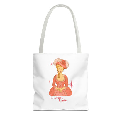 Literary Lady Tote Bag Skin Tone 1 | Regency Aesthetic Book Lover Gift | Romantic Reader Tote | Feminine Bookish Bag | Vintage Style Literary Tote