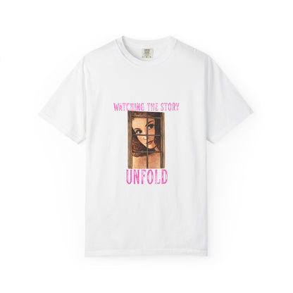 Watching the Story Unfold Bookish Graphic Tee | Vintage Thriller Reader Shirt