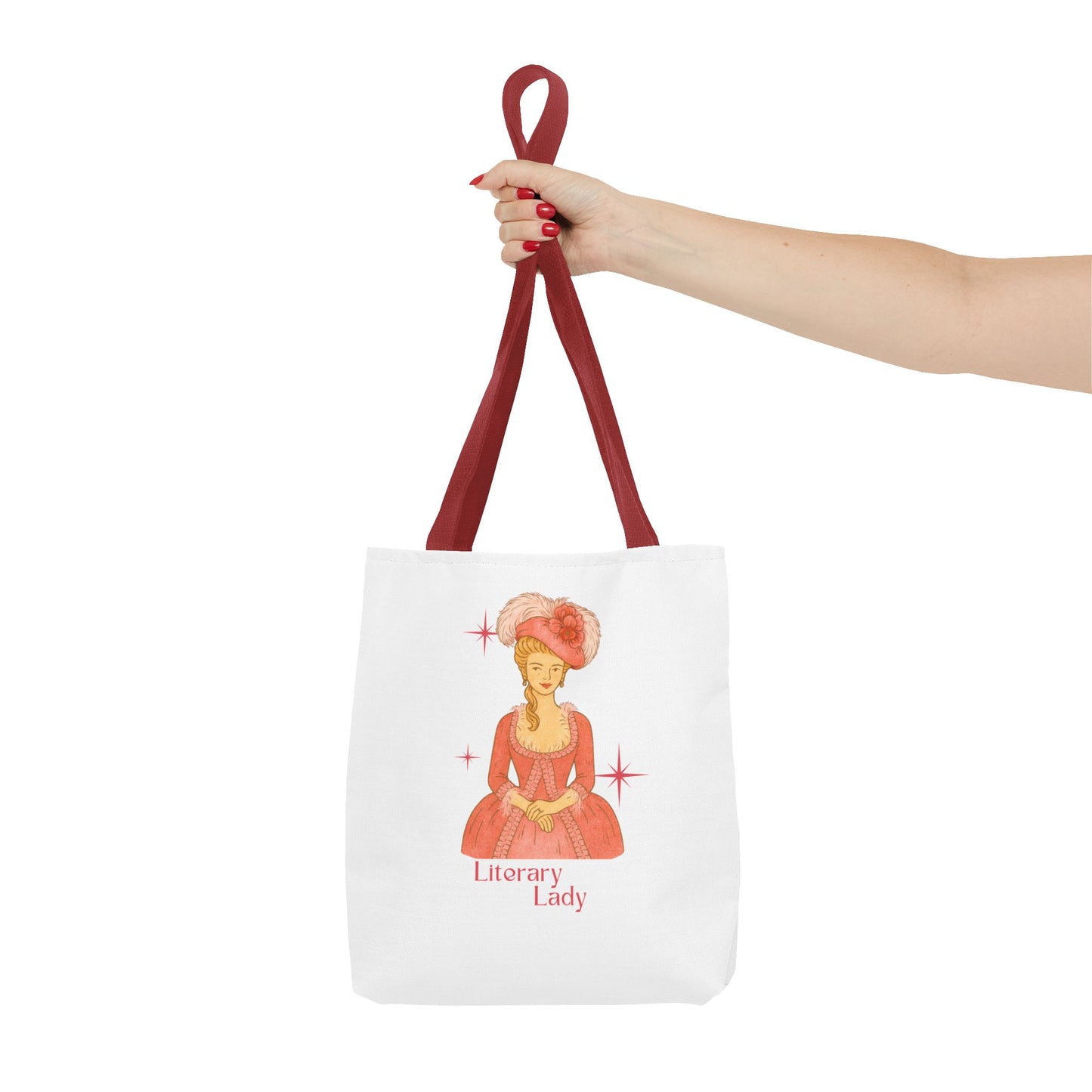 Literary Lady Tote Bag Skin Tone 1 | Regency Aesthetic Book Lover Gift | Romantic Reader Tote | Feminine Bookish Bag | Vintage Style Literary Tote