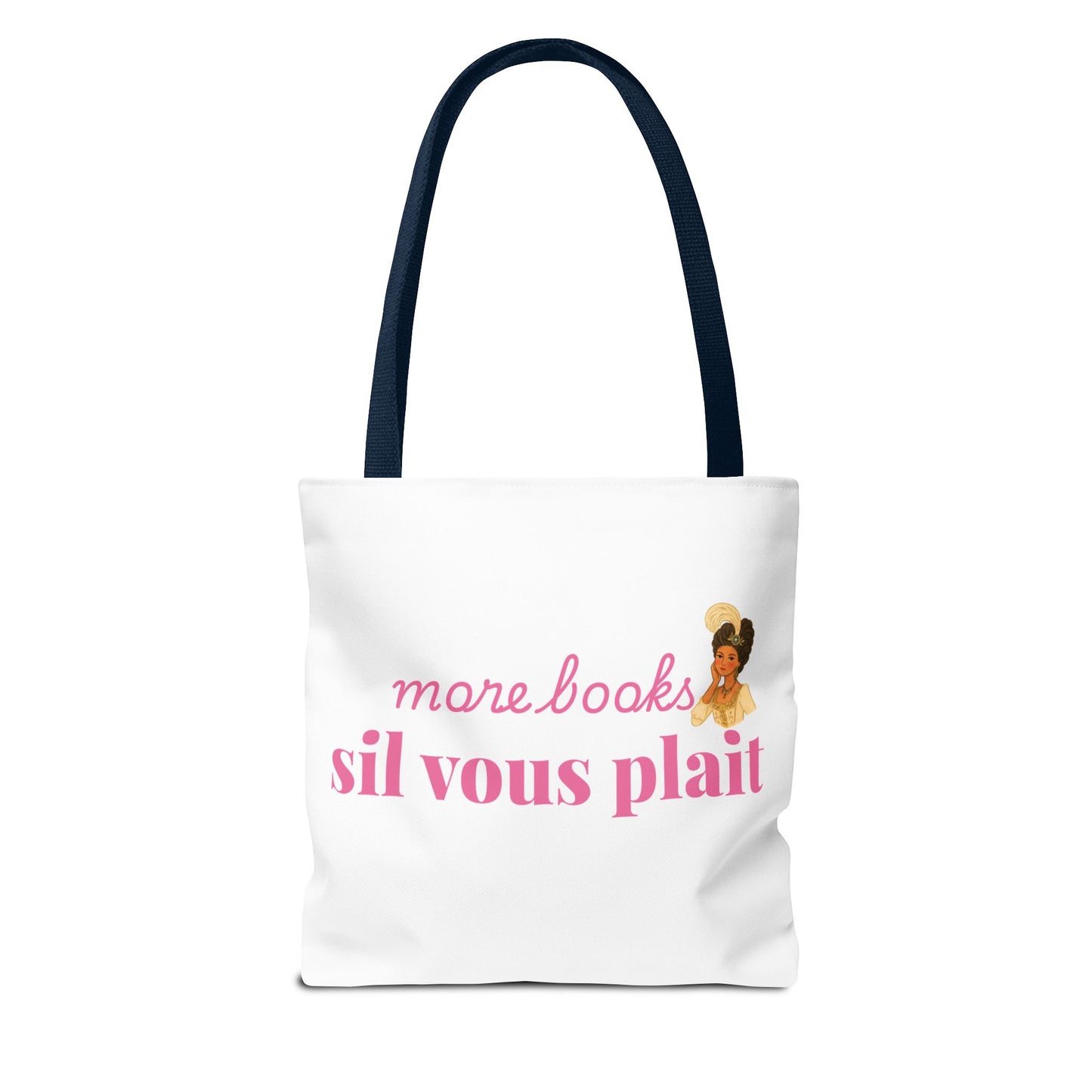 More Books S’il Vous Plaît Tote Bag | Regency Aesthetic Book Lover Gift | Romantic Reader Tote | French Bookish Bag | Literary Tote