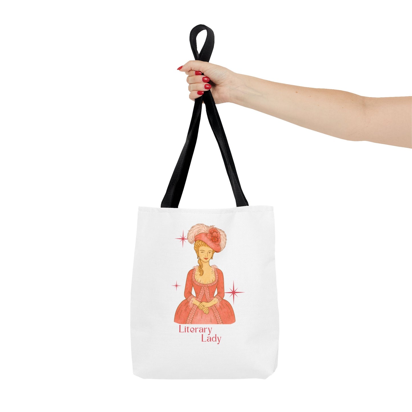 Literary Lady Tote Bag Skin Tone 1 | Regency Aesthetic Book Lover Gift | Romantic Reader Tote | Feminine Bookish Bag | Vintage Style Literary Tote
