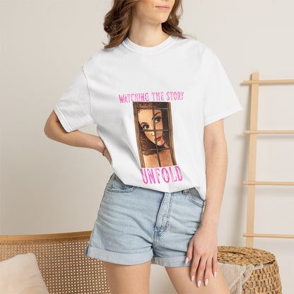 Watching the Story Unfold Bookish Graphic Tee | Vintage Thriller Reader Shirt
