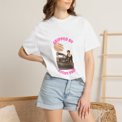 Gripped By Every Page Bookish Graphic Tee | Vintage Thriller Reader Shirt