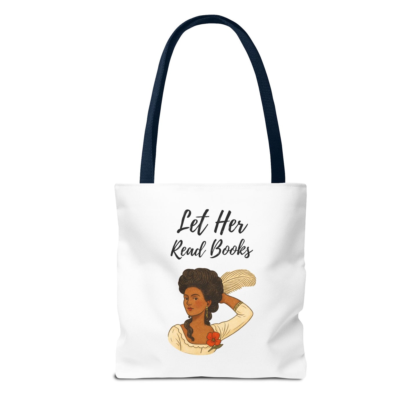 Let Her Read Books Tote Bag Skin Tone 2 | Regency Aesthetic Book Lover Gift | Feminist Reader Tote | Romantic Bookish Bag | Literary Gift