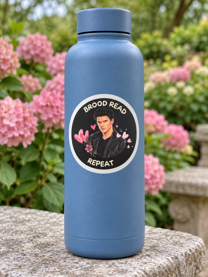 Brood. Read. Repeat. Vinyl Sticker