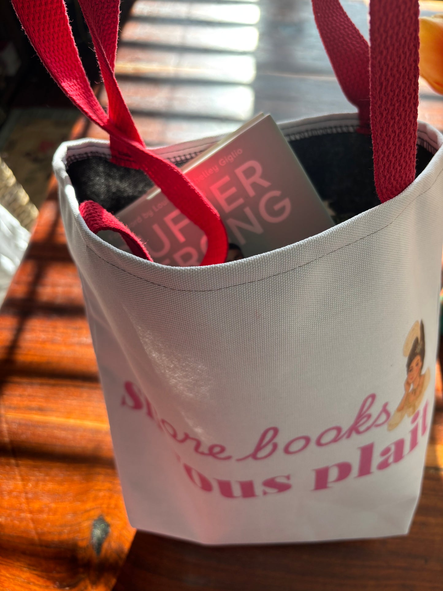 More Books S’il Vous Plaît Tote Bag | Regency Aesthetic Book Lover Gift | Romantic Reader Tote | French Bookish Bag | Literary Tote