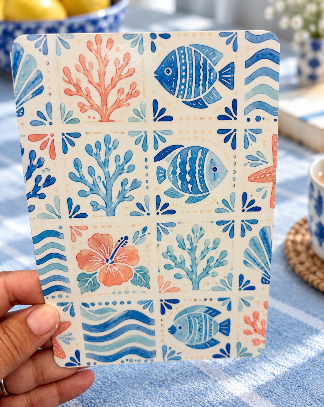 Tropical Reef Kindle Insert | Beach-Themed Bookish Decor for Clear Kindle Cases