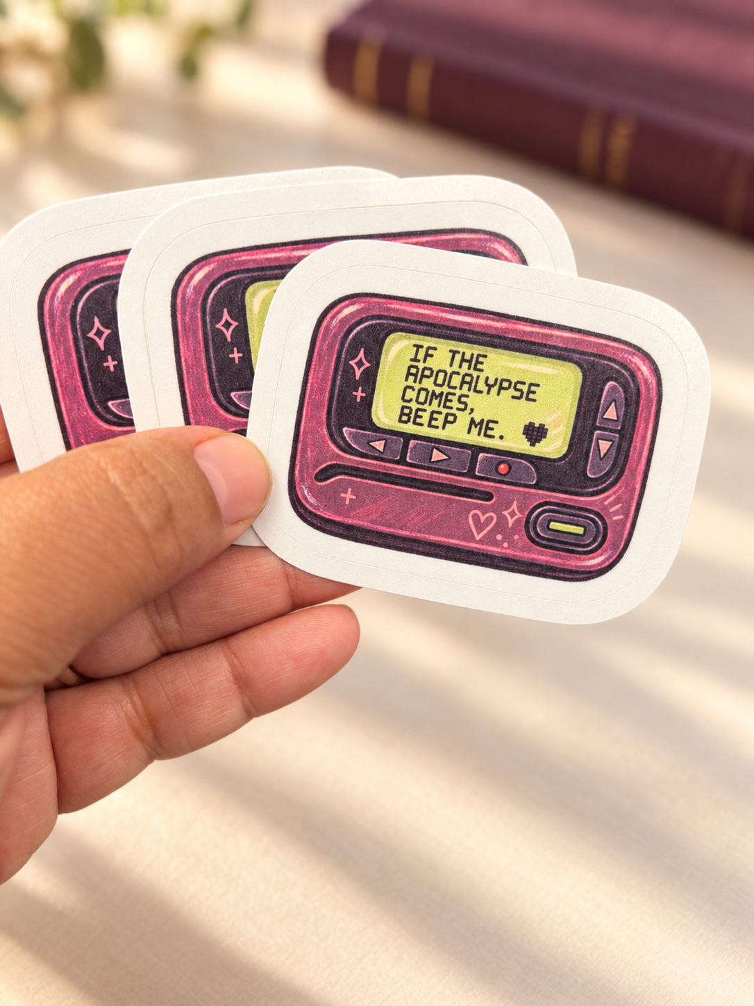 If the Apocalypse Comes, Beep Me Vinyl Sticker | Sunnydale Scaries Collection