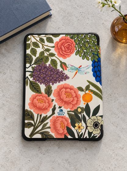 Every Page Blooms Kindle Case – Cute Bookish Cover with Hand Strap