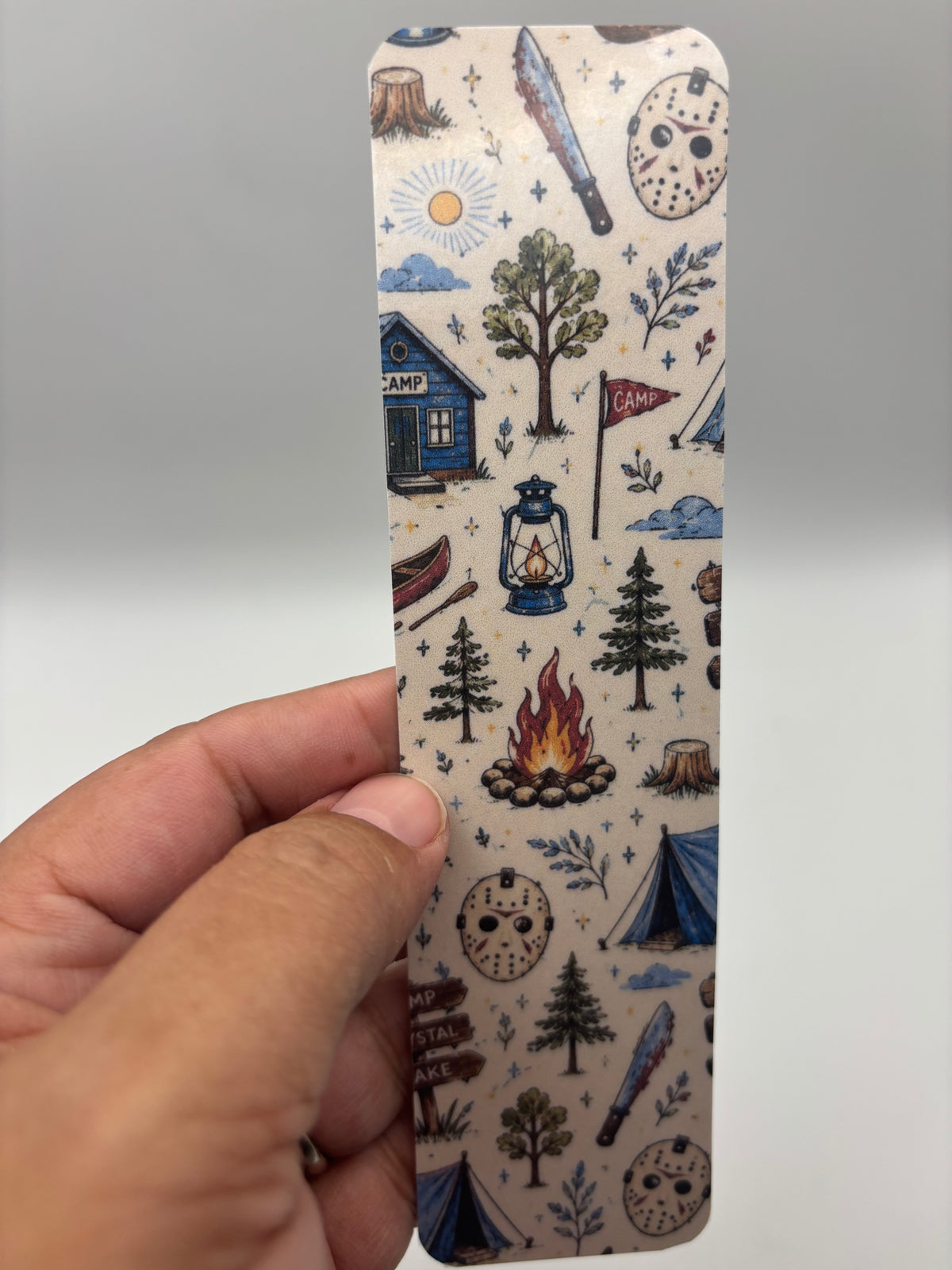 Camp Blood Bookmark | Camp Crystal Lake Horror Book Bookmark