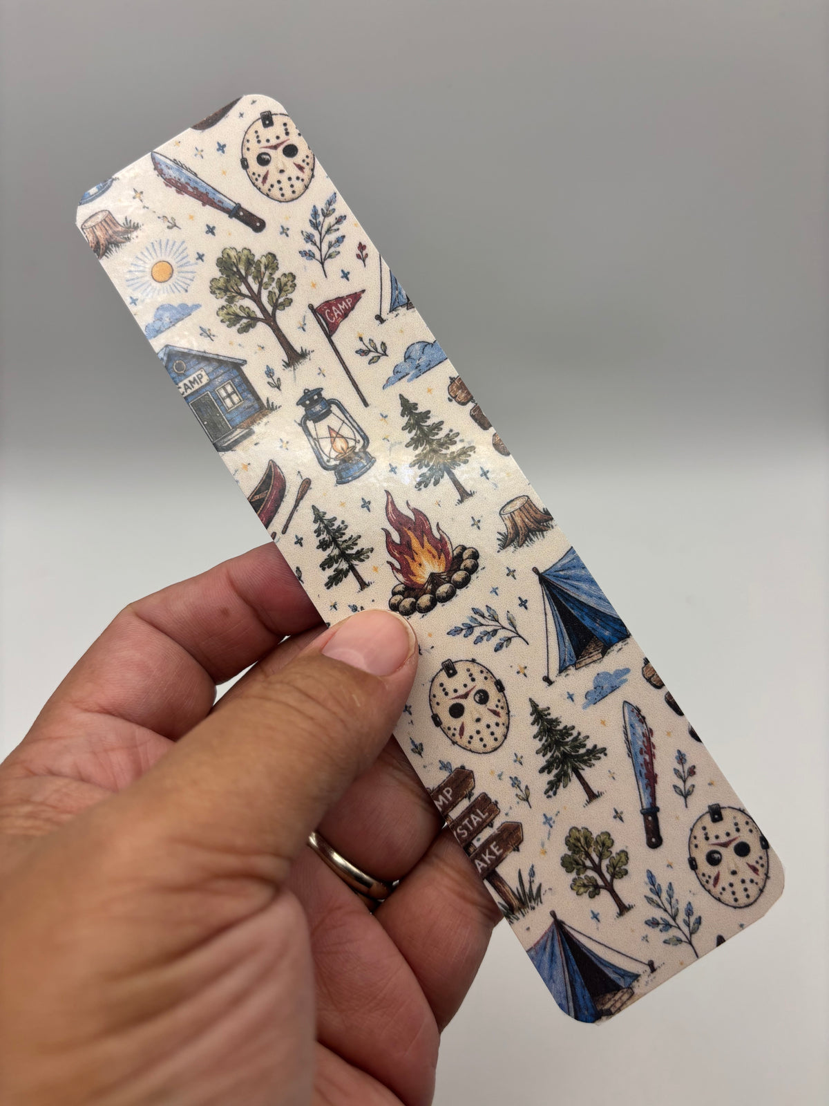 Camp Blood Bookmark | Camp Crystal Lake Horror Book Bookmark
