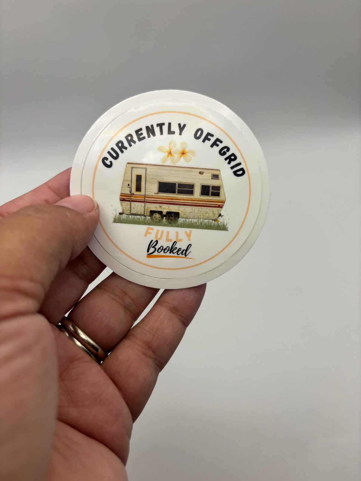Currently Off Grid Fully Booked Vinyl Sticker | Camp Blood Bookish Sticker