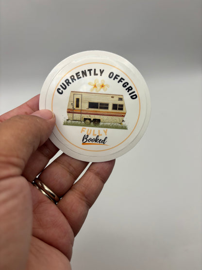 Currently Off Grid Fully Booked Vinyl Sticker | Camp Blood Bookish Sticker