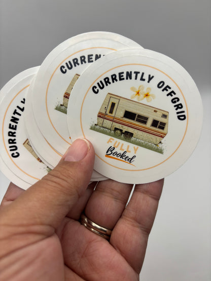 Currently Off Grid Fully Booked Vinyl Sticker | Camp Blood Bookish Sticker