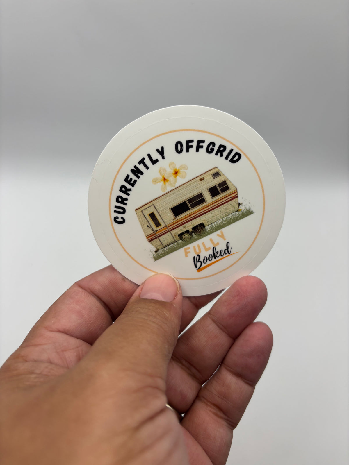 Currently Off Grid Fully Booked Vinyl Sticker | Camp Blood Bookish Sticker