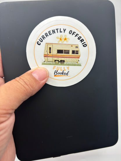 Currently Off Grid Fully Booked Vinyl Sticker | Camp Blood Bookish Sticker