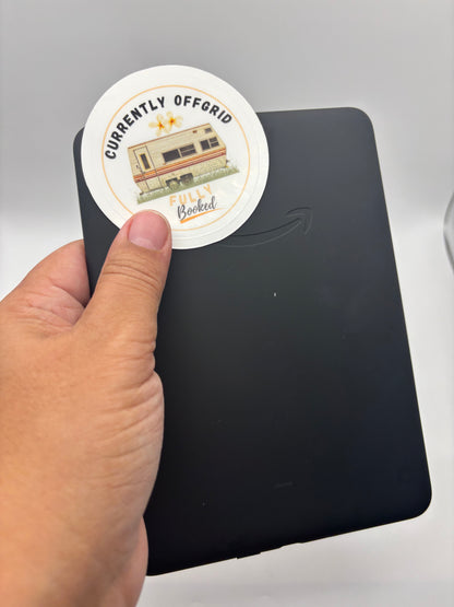 Currently Off Grid Fully Booked Vinyl Sticker | Camp Blood Bookish Sticker