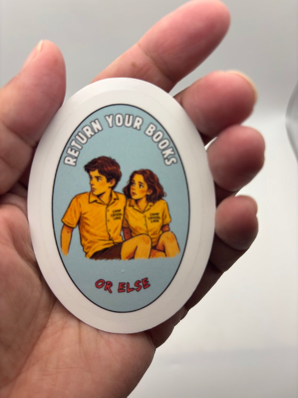 Return Your Books Or Else Vinyl Sticker | Camp Blood Bookish Horror Sticker