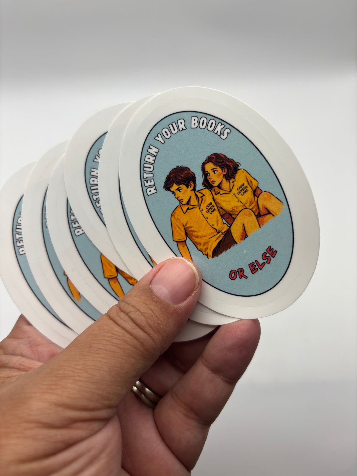 Return Your Books Or Else Vinyl Sticker | Camp Blood Bookish Horror Sticker