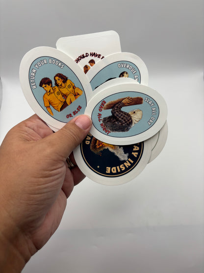 Camp Blood Complete Sticker Bundle | 8 Bookish Horror Vinyl Stickers