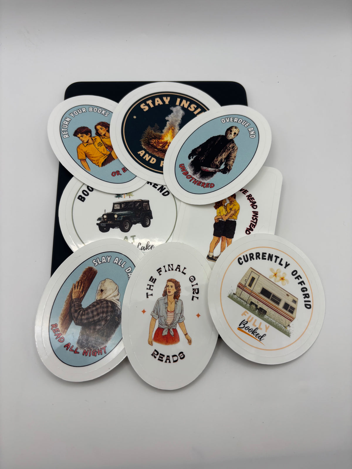 Camp Blood Complete Sticker Bundle | 8 Bookish Horror Vinyl Stickers