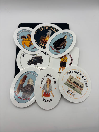 Camp Blood Complete Sticker Bundle | 8 Bookish Horror Vinyl Stickers