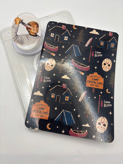 Camp Blood Clear Kindle Kobo Case Pop Socket Bundle