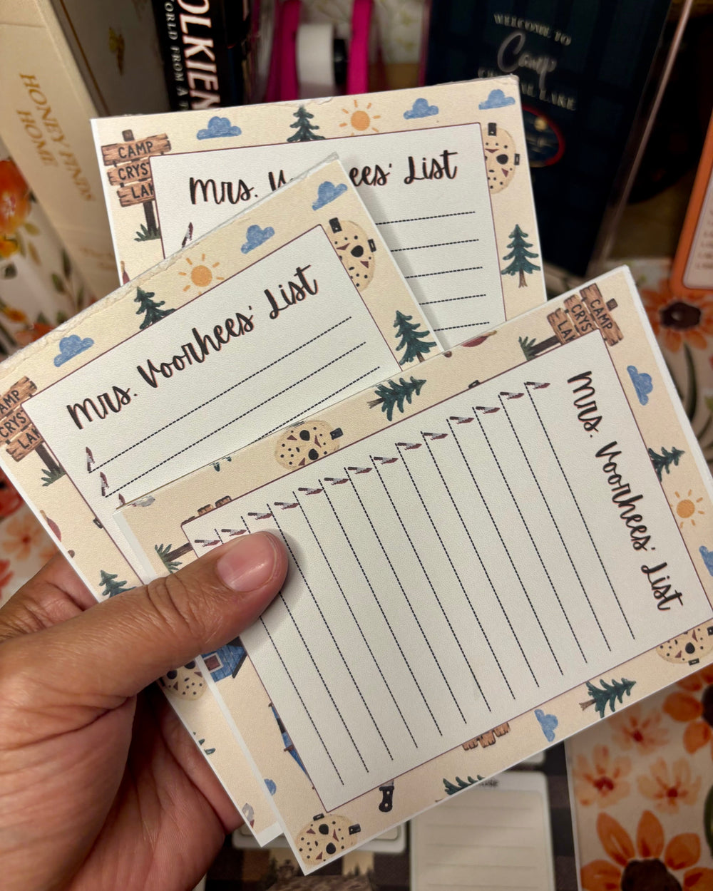 Mrs. Voorhees’ List Notepad | Camp Blood 5x7 Horror Notepad