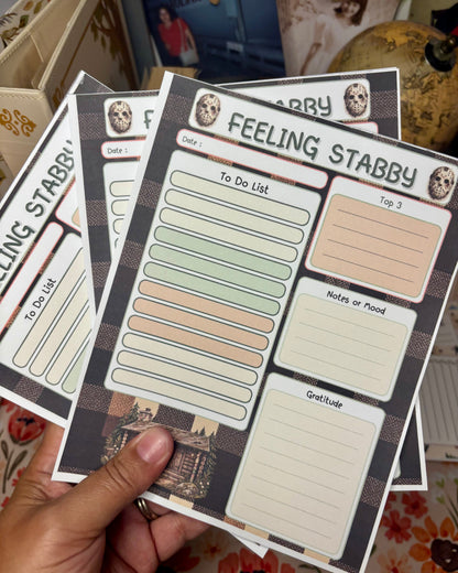 Feeling Stabby Daily Planner | Camp Blood Horror Daily Notepad