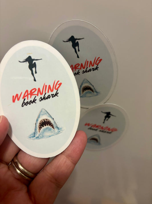 Bigger Boat “Warning: Book Shark” Refrigerator Magnet