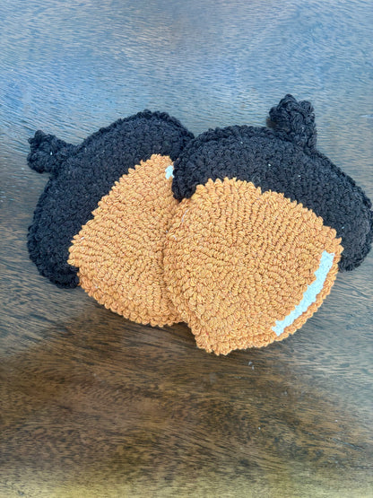 Cozy Acorn Punch Needle Mug Rug | Handmade Fall Coaster