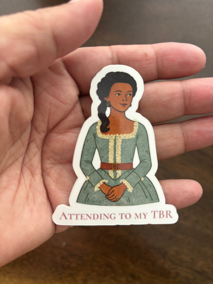 Attending to My TBR Sticker – Marie Antoinette 3” Die Cut Sticker