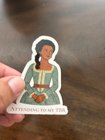 Attending to My TBR Sticker – Marie Antoinette 3” Die Cut Sticker
