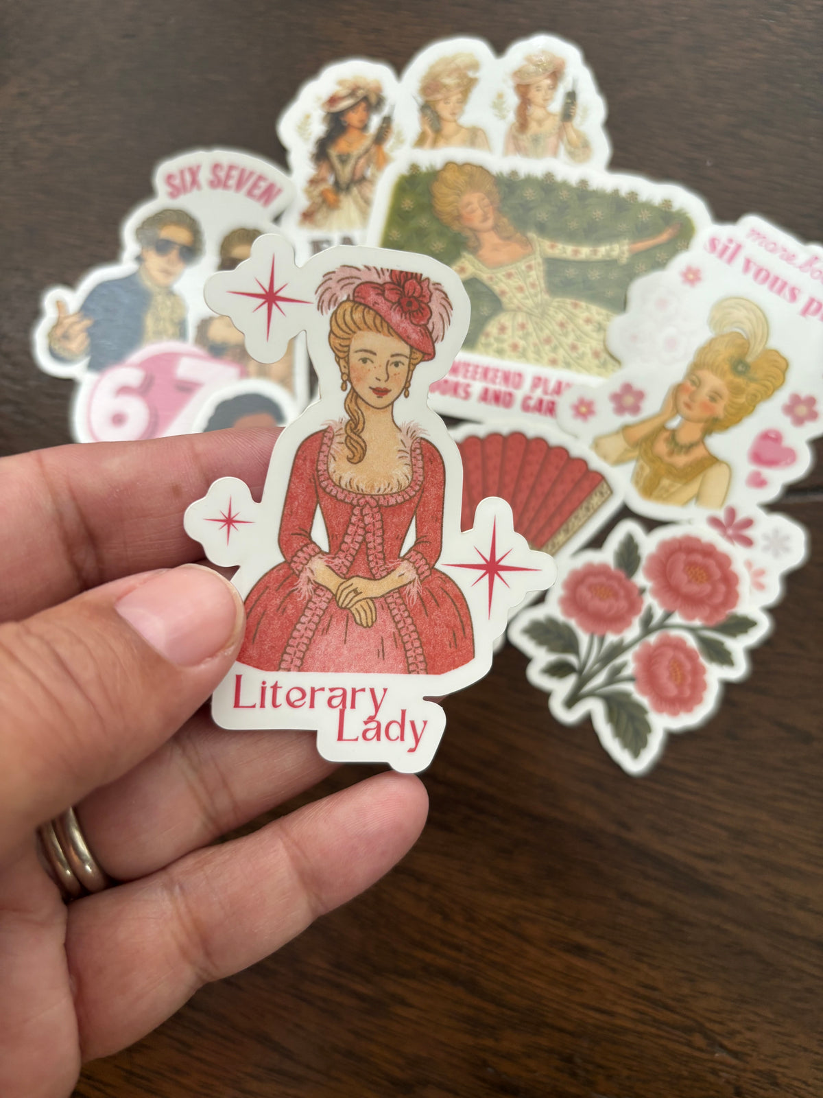 Marie Antoinette Kindle Sticker Bundle – 10 Bookish Vinyl Stickers for Kindle Cases