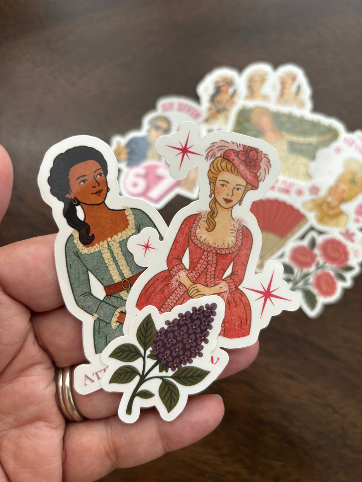 Marie Antoinette Kindle Sticker Bundle – 10 Bookish Vinyl Stickers for Kindle Cases