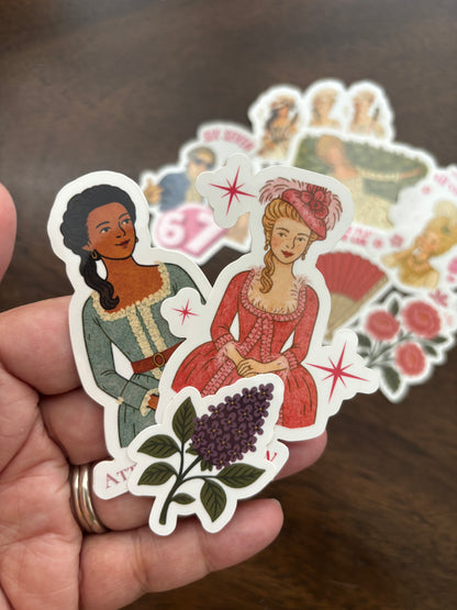 Marie Antoinette Kindle Sticker Bundle – 10 Bookish Vinyl Stickers for Kindle Cases