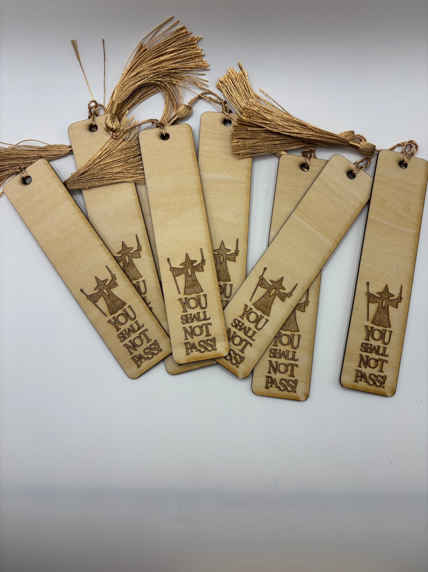 Lord of the Rings Inspired Wooden Bookmark