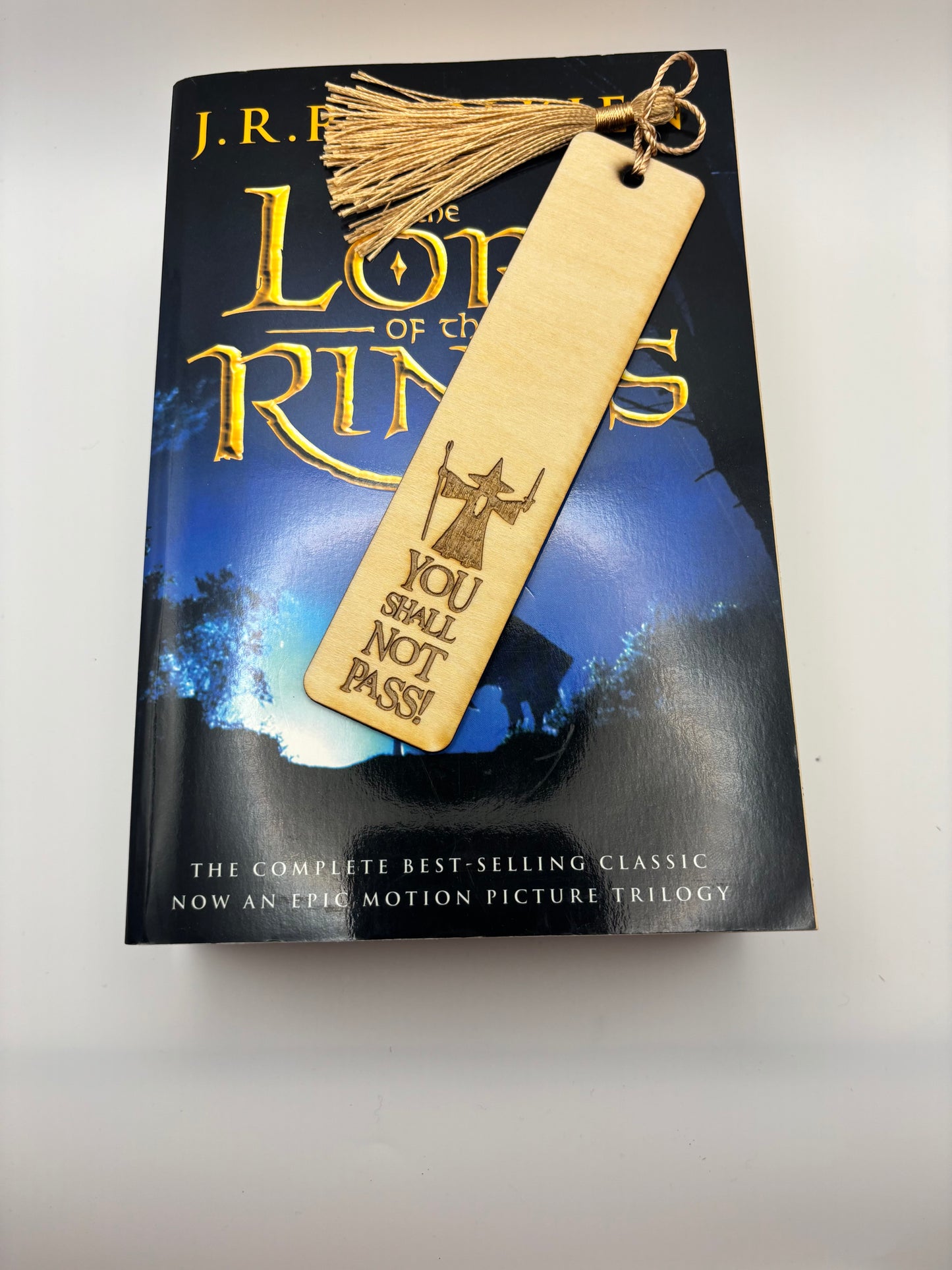 Lord of the Rings Inspired Wooden Bookmark