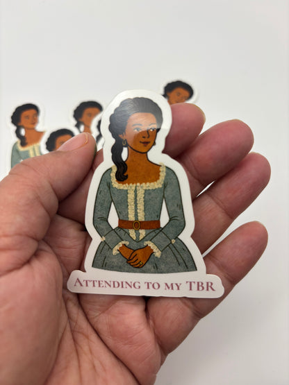 Attending to My TBR Sticker – Gilded Reading Collection 3” Die Cut Vinyl |