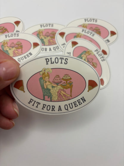 Plots Fit for a Queen Kindle Sticker – Vintage Bookish Vinyl Decal
