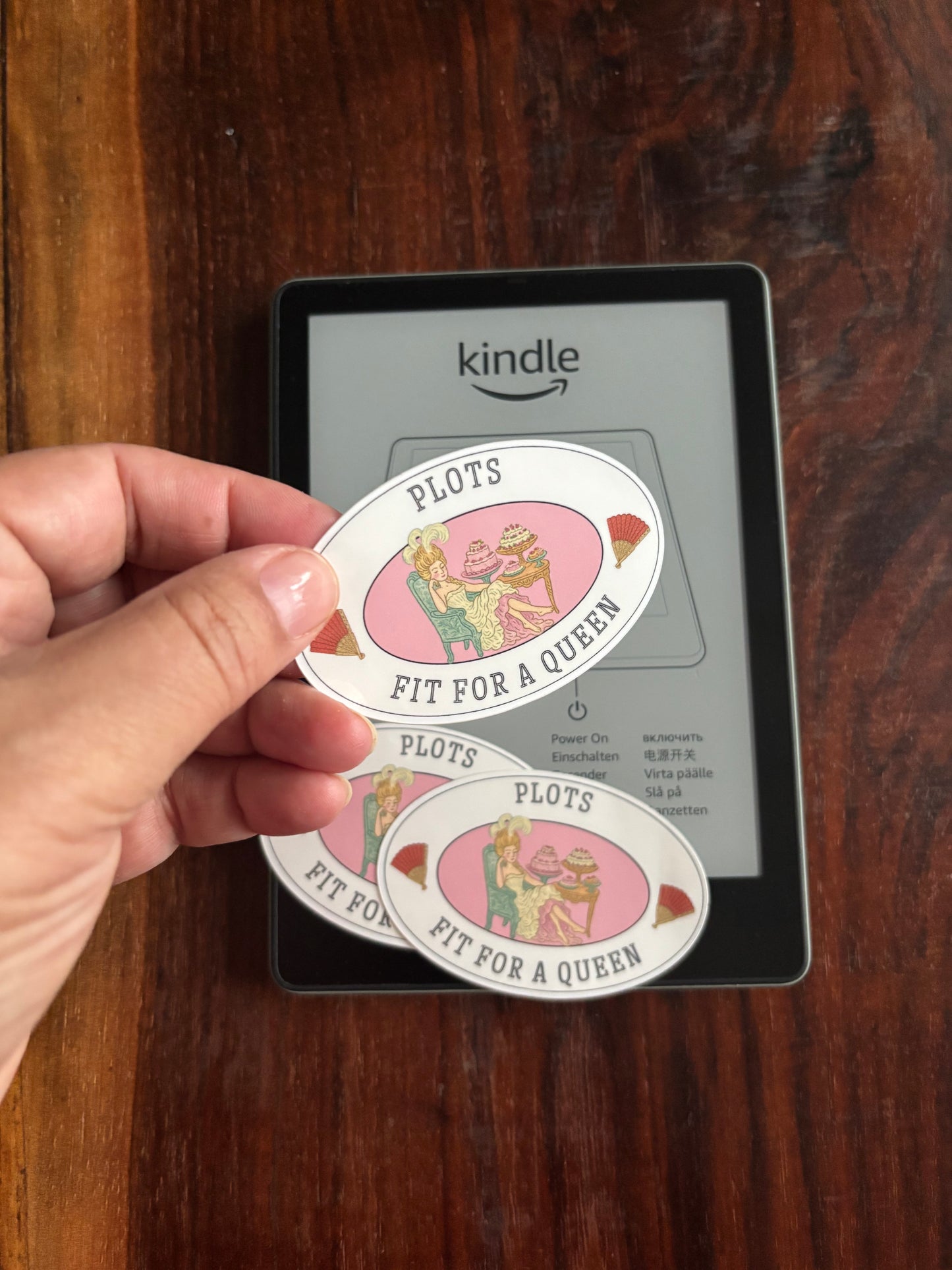 Plots Fit for a Queen Kindle Sticker – Vintage Bookish Vinyl Decal