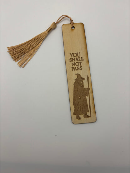 Lord of the Rings Inspired Wooden Bookmark 2