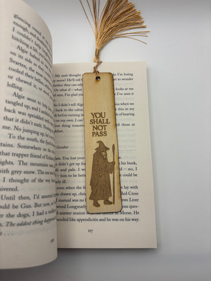 Lord of the Rings Inspired Wooden Bookmark 2