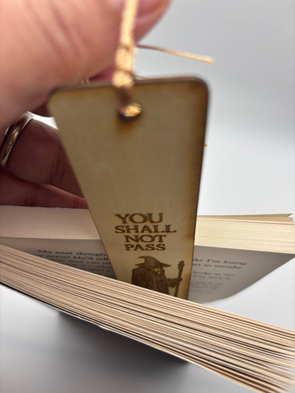 Lord of the Rings Inspired Wooden Bookmark 2