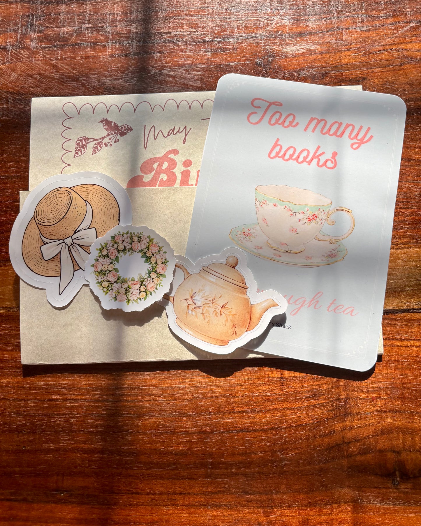 Too Many Books, Not Enough Tea — Kindle Insert | May Mail Club