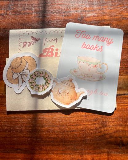 Too Many Books, Not Enough Tea — Kindle Insert | May Mail Club