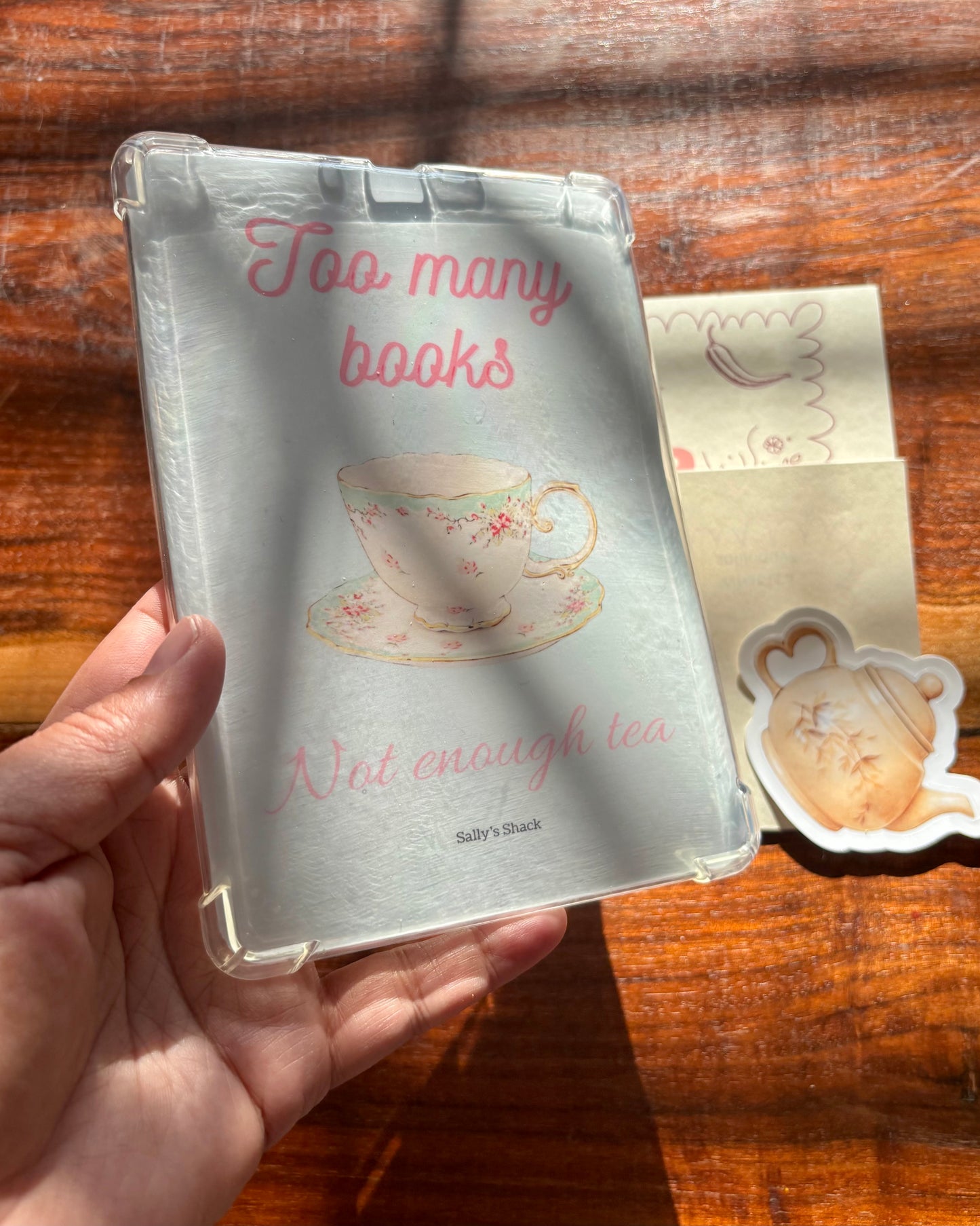 Too Many Books, Not Enough Tea — Kindle Insert | May Mail Club